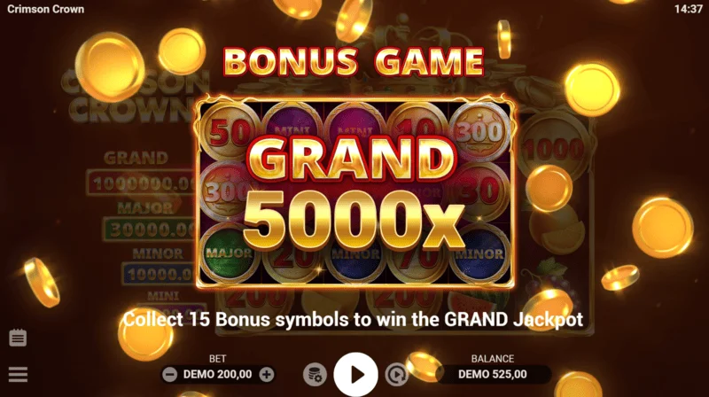 Crimson Crown - Hold and Win bonus game